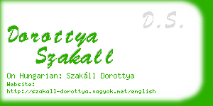 dorottya szakall business card